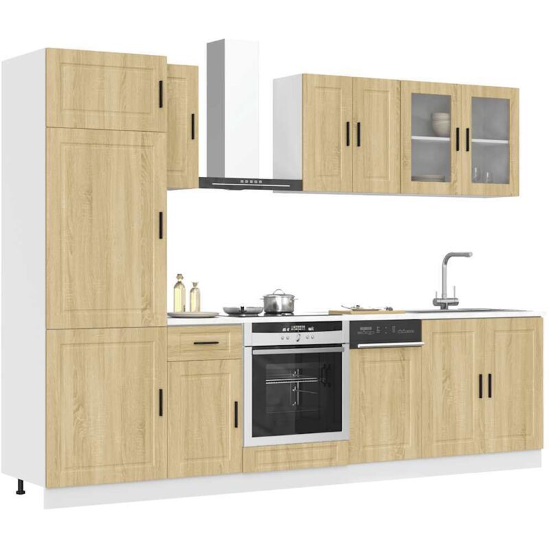 Vidaxl - 8 Piece Kitchen Cabinet Set Porto Sonoma Oak Engineered Wood