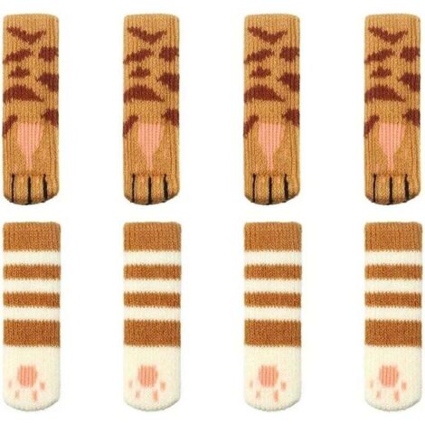 8-Piece Knitted Chair Leg Covers, Chair Leg Socks, Chair Leg Protectors, Non-Slip Furniture Covers, Chair Leg Cushions