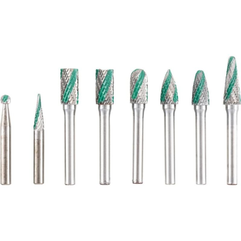 Speedway Dual Cut Carbide Burr Set 6MM Shank 8-Pce - York