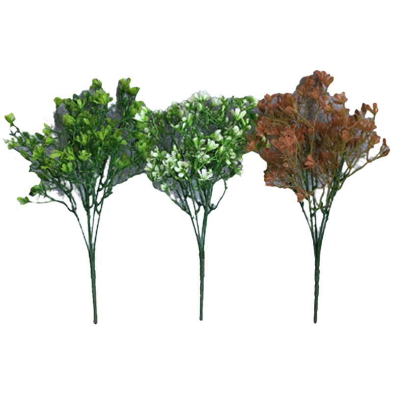 8 Piece SéRie 5 Forks Aquatique Eucalyptus Plastique Plante Artificielle Herbe Verte en Usine Mariage DéCoration