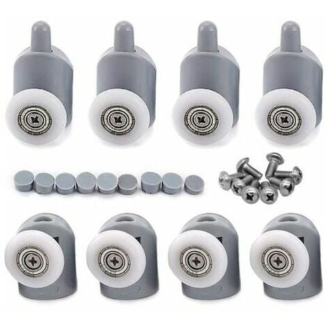 8 Pieces 23mm  Shower Door Rollers  Shower Door Rollers Roller Sliding Shower Door Casters Shower Enclosure for Bathroom Shower Door
