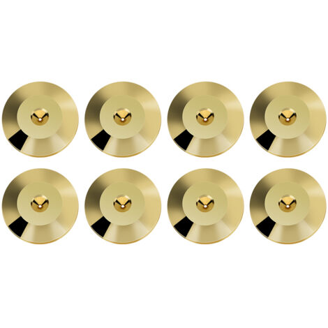 8 Pièces 25 x 4mm Pieds Anti-Vibration Universaux Cuivre pour Enceintes, Disques Isolants Dorés