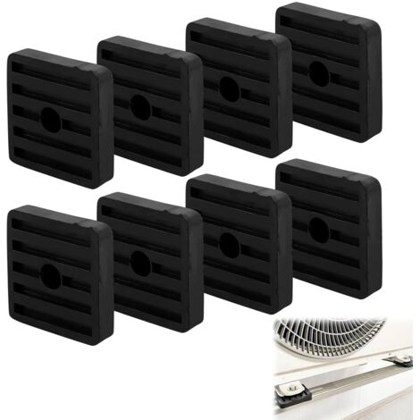 8 Pièces Amortisseurs de Vibrations en Caoutchouc de Climatiseurs,Coussin De Choc Pour Climatisation Pieds Anti-vibrations Support pour Condenseur de Climatiseur Split Extérieur,Noir