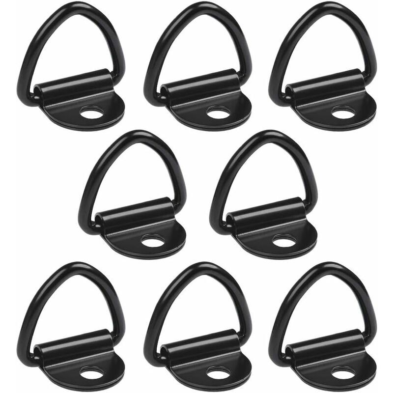 Start - 8 Pièces Anneau D'Arrimage En Acier Inoxydable Anneaux En v Crochets Pour Remorques, Machinerie Lourde, Outils Électriques, Arrimage