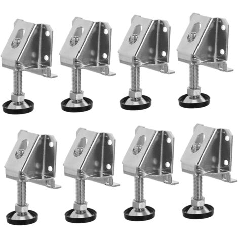8 Pièces Armoire Lourde ajustant Les Pieds Meuble Pieds à niveler la Table Silver
