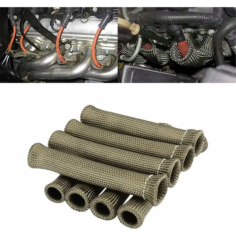 Paquet de 8 couvercles thermiques pour bougies d'allumage, ruban de Protection thermique haute température à 2500 degrés