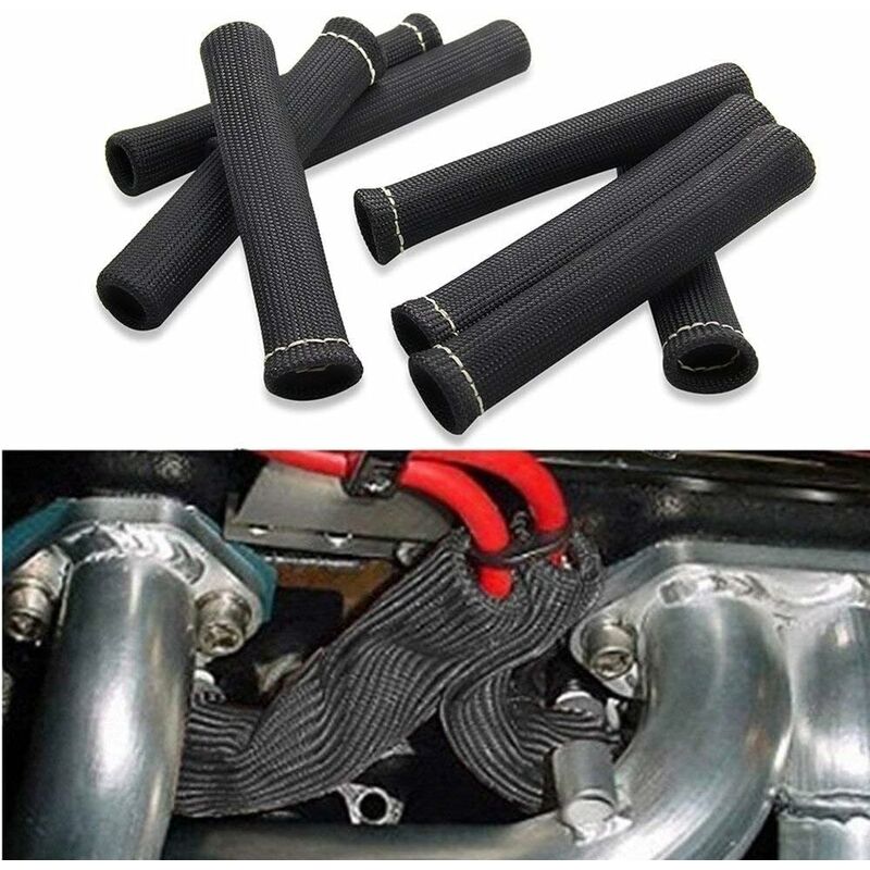 Linghhang - 8 pièces bougie fil bottes bouclier thermique protecteur manchon 2500 degrés bougie chaleur couverture enveloppe 6 pouces pour sbc bbc