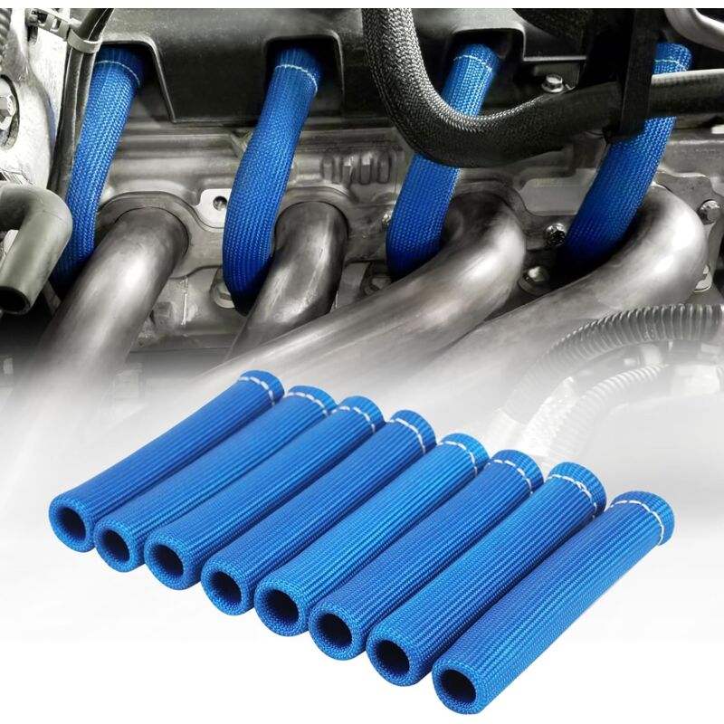 Linghhang - 8 pièces bougie fil bottes bouclier thermique protecteur manchon 2500 degrés bougie chaleur couverture enveloppe 6 pouces pour sbc bbc