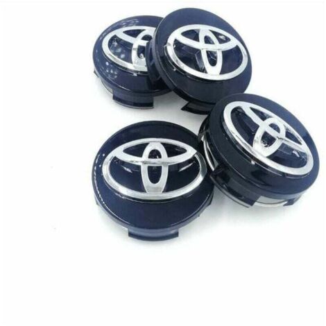 8 pièces Couvercle de moyeu de centre de roue Toyota 62 mm pour insigne de logo noir