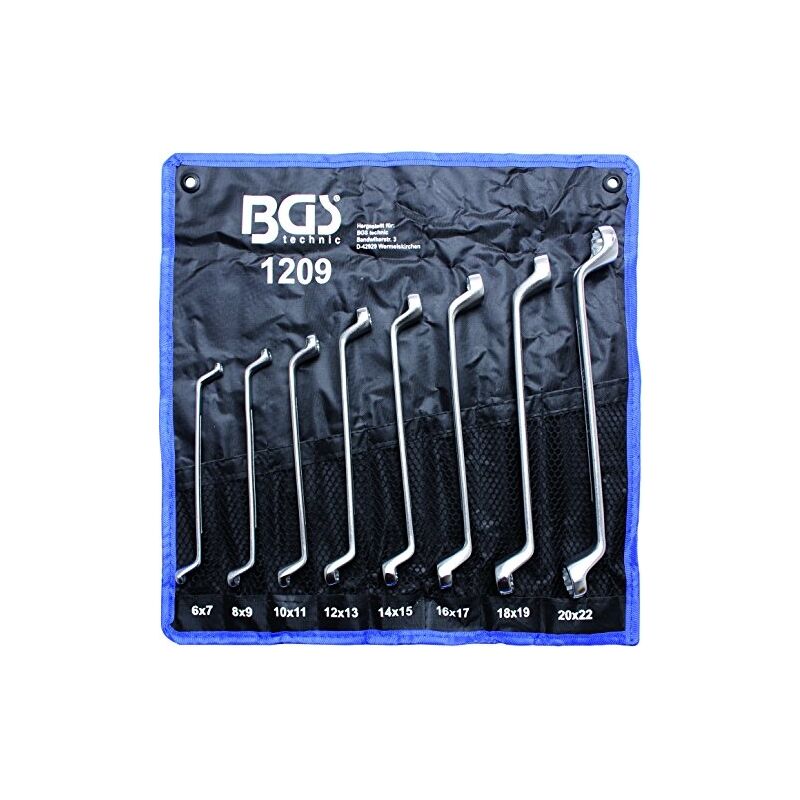 Bgs Technic - 8 pièces crank'scintillantes double lot de clés à il 6 x 7 mm à 20 x 22 mm