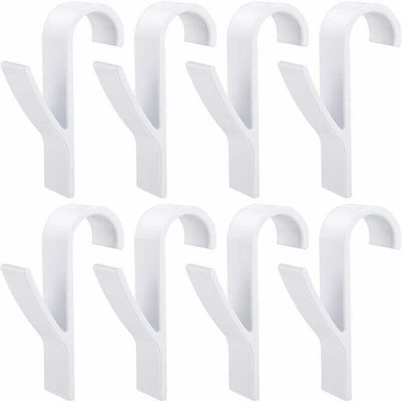 8 pièces Crochet Radiateur, Crochet radiateur sèche serviette, Crochet pour Radiateurs plastique Blanc, Patères Radiateur de Salle de Bain