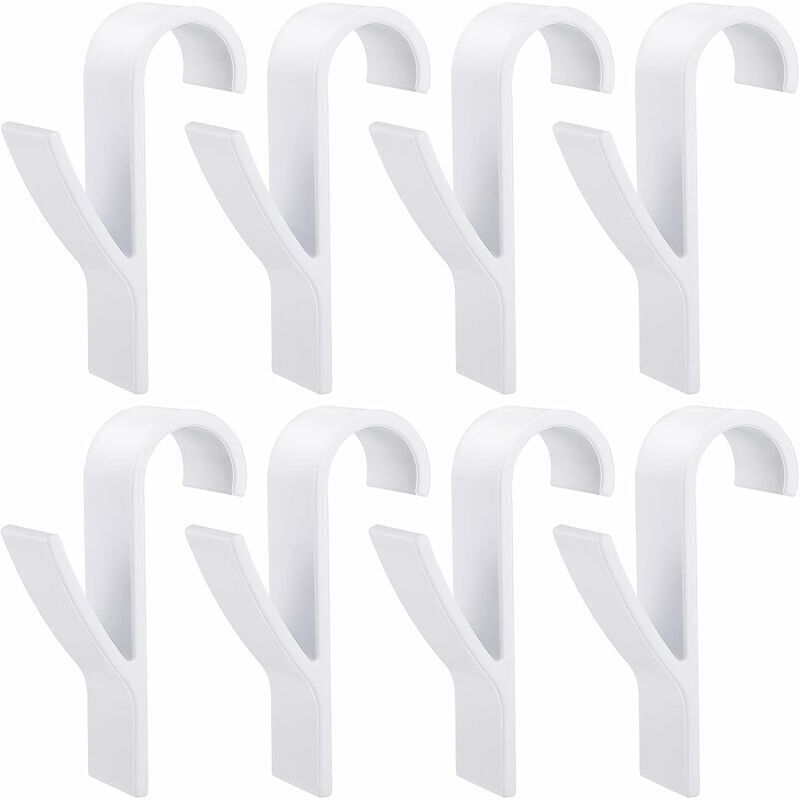 8 pièces Crochet Radiateur, Crochet radiateur sèche serviette, Crochet pour Radiateurs plastique Blanc, Patères Radiateur de Salle de Bain