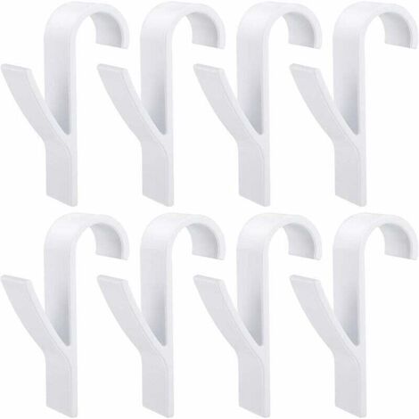 8 pièces Crochet Radiateur, Crochet radiateur sèche serviette, Crochet pour Radiateurs plastique Blanc, Patères Radiateur de Salle de Bain