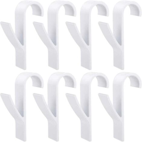 8 pièces Crochet Radiateur, Crochet radiateur sèche serviette, Crochet pour Radiateurs plastique Blanc, Patères Radiateur de Salle de Bain