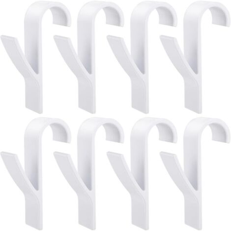 8 pièces Crochet Radiateur, Crochet radiateur sèche serviette, Crochet pour Radiateurs plastique Blanc, Patères Radiateur de Salle de Bain