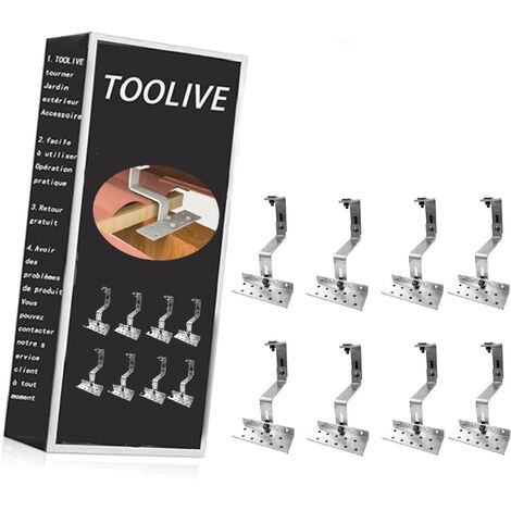 4 Crochets De Fixation Pour Panneau Solaire - Support Balustrade En Acier Inoxydable - Inclinaison Ajustable