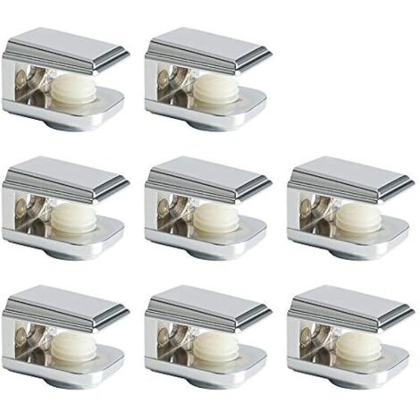 8 Pièces de Pinces à Verre, Support de Verre Réglable, Finition Polie, Verre Adaptatif de 5-8 mm d'Épaisseur, Pince de Support de Verre, Pratique Pince Verre