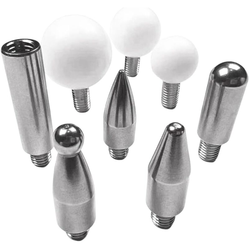 8 Pièces Embouts de Tige de Débosselage de Voiture, Kit de Débosselage de Carrosserie Automobile, Pièces de Rechange, Embouts de Crochet de