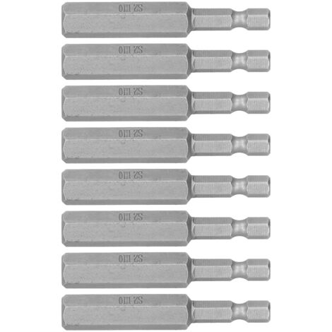 8 pièces embouts de vissage hexagonaux 10mm, acier allié haute dureté, magnétiques, S1/4 65mm pour perceuse