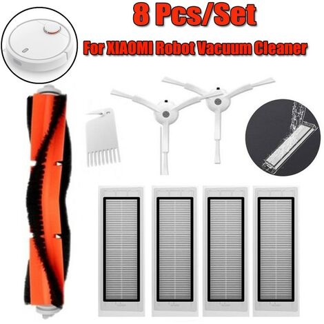 8 pièces / ensemble pièce de rechange pour aspirateur robot ensemble de pièce de brosse pour robot pour aspirateur robot Agito