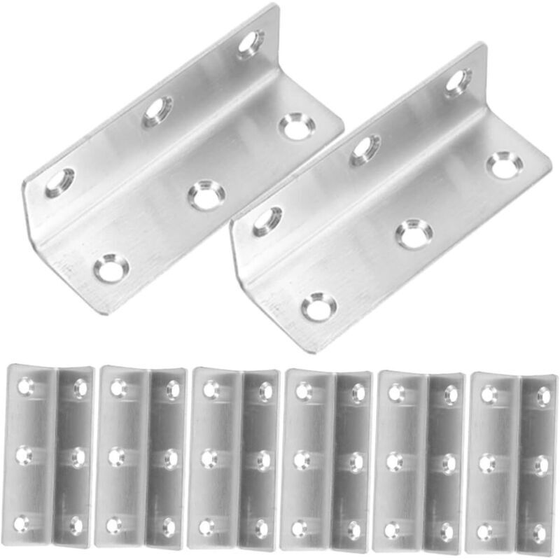8 Pièces Équerres Plates Robustes à Degrés Supports De Meubles Équerres Angle Métalliques pour Bois Et Armoire Métalliques