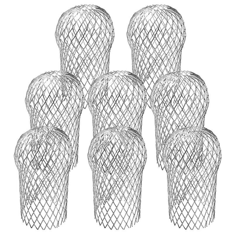 8 pièces Filtre Gouttiere, Crapaudine de Gouttière Galvanisée, Alliage D'aluminium, Convient Pour un Diamètre de 3 à 15 cm