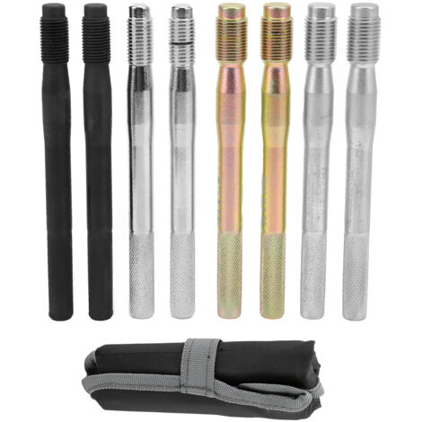 8 pièces goupille d'alignement de goujon de roue outils de positionnement de fixation en alliage d'acier M14x1.5/1.25 M12x1.5/1.25 pour la plupart des Autos
