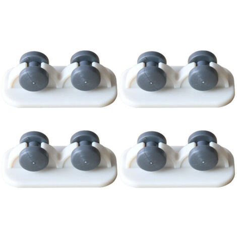 8 Pièces Mini Roulettes Auto-Adhésives Petit Roulettes Collant Plastique pour Meubles Bacs Chariot Table Pouf Stockage Conteneur (Blanc. Roue à Sens )