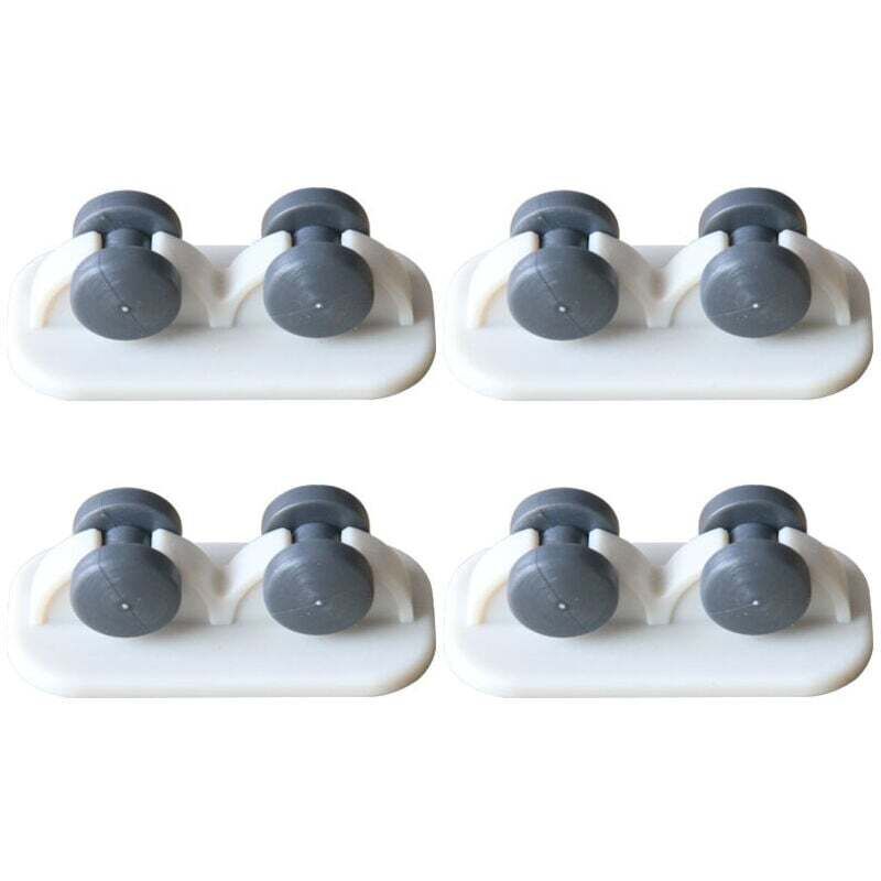 8 Pièces Mini Roulettes Auto-Adhésives Petit Roulettes Collant Plastique pour Meubles Bacs Chariot Table Pouf Stockage Conteneur (Blanc, Roue à Sens