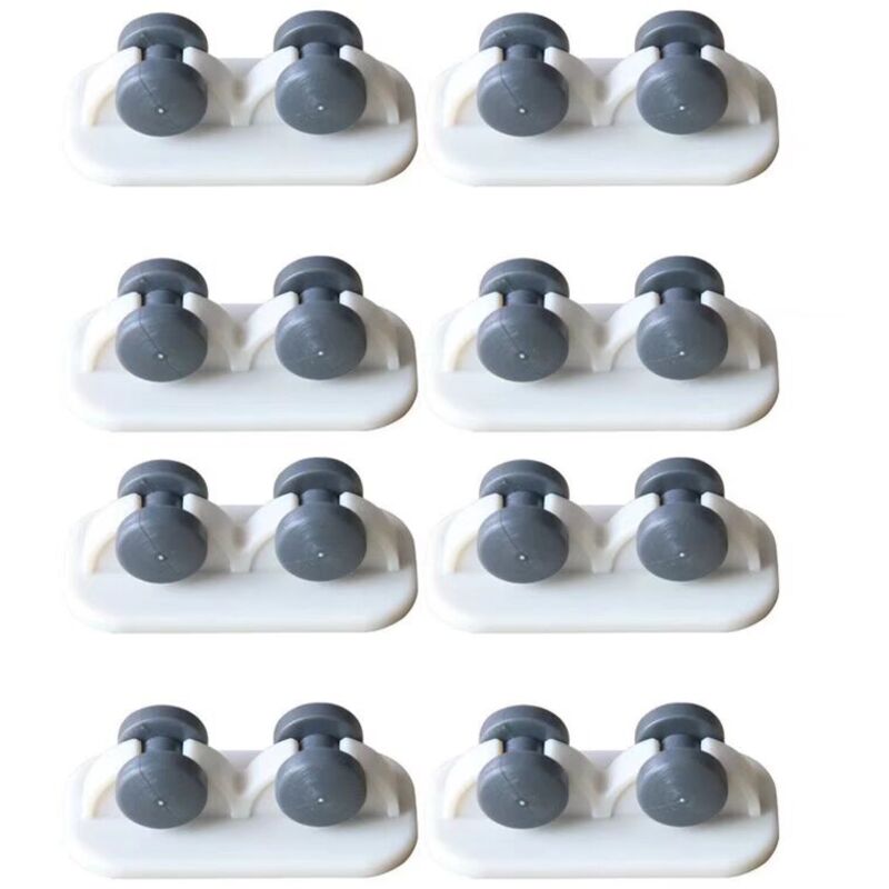 8 Pièces Mini Roulettes Auto-Adhésives Petit Roulettes Collant Plastique pour Meubles Bacs Chariot Table Pouf Stockage Conteneur (Blanc, Roue à Sens