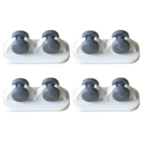 8 Pièces Mini Roulettes Auto-Adhésives Petit Roulettes Collant Plastique pour Meubles Bacs Chariot Table Pouf Stockage Conteneur  (Blanc, Roue à Sens Unique)