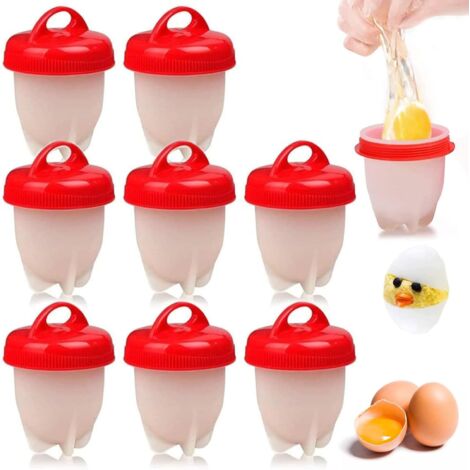8 Pièces Oeufs Pocheuse Silicone,Silicone Oeuf Cooker,Antiadhésif Pocheuse Rapide