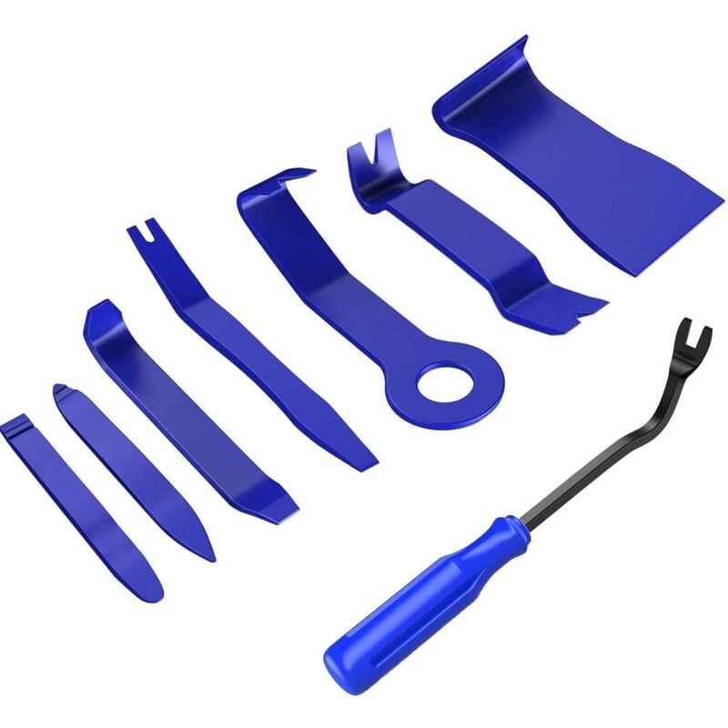 8 Pièces Outils De DéMontage De Garnitures Trousse, pour Panneau Accessoires Porte Autoradio Tableau De Bord De Voiture Suppression pour
