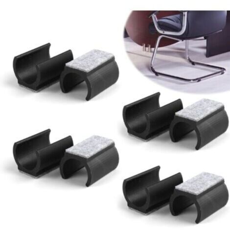 8 Pièces Patin Chaise,Patin de Glissement,Tampon Chaise,Diamètre 24-25 mm,pour Chaise en Porte-à-Faux,Protéger Les Sols Carrelés, Les Parquets et Réduire Le Bruit