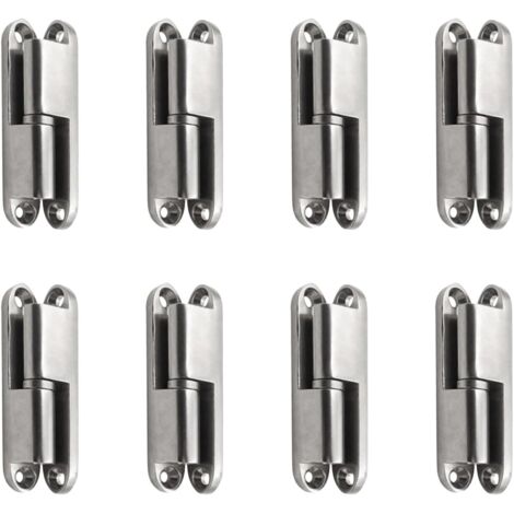 8 pièces paumelle, alliage de zinc, traitement multicouche, résistant corrosion, pour porte chambre
