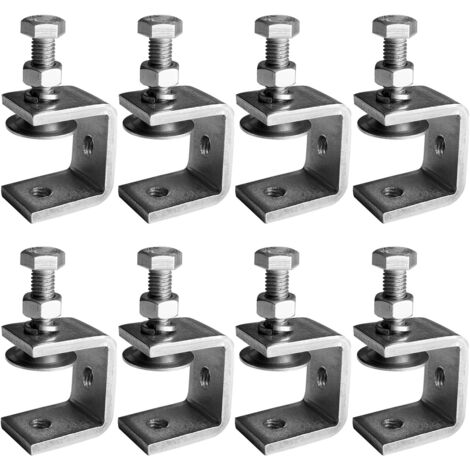 8 Pièces Pinces en C Robustes en Acier Inoxydable 304, pour Serre joints, Pinces et Tendeurs, Outils de Travail du Bois, Bricolage & Réparation Automobile