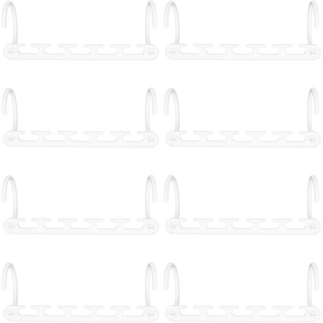 8 Pièces Porte-vêtements Séchoir avec 5 Crochets Pliable pour Chambre Salon