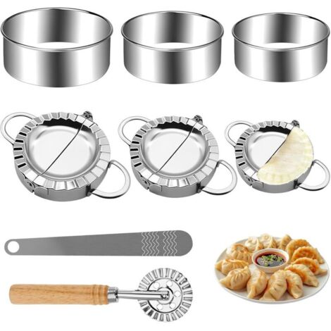8 Pièces Ravioli Machine Moule à Dumplings Maker Acier Inoxydable Ustensiles de Cuisine Gyoza Accessoires de Cuisine Ravioli Cutter Convient pour Wraps Tartes Boulettes Gyozas