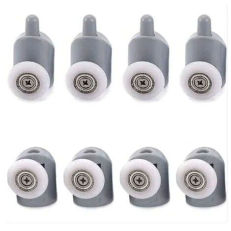 8 Pièces Roulette Porte Coulissante Douche 23mm, Rouleaux pour Porte Coulissante de Salle de Bain