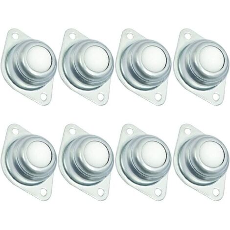 8 pièces Roulettes à Billes de Transfert Roulettes de Meubles Universel Boules en Nylon Roulettes à Bille pour Dispositif de Transfert Ou de transport