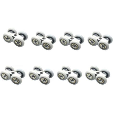 8 Pièces Roulettes Pour Portes Coulissantes, Roulettes Pour Portes Coulissantes, Porte coulissante à roulement à billes, Adaptées aux Balcons, Cuisines, Salles à Manger