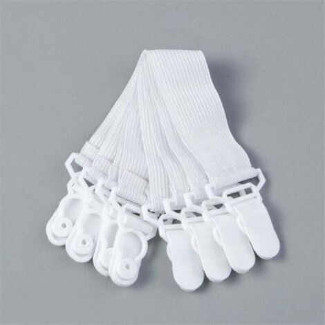 8 pièces sangles de feuille bretelles bande support de coin de lit réglable attaches élastiques Clips pinces housse de matelas drap housse