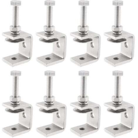 8 Pièces Serre Joints C 30mm, Pince C Acier Inoxydable 304 Réglable Plage de Serrage 0-25mm pour Soudage Charpentier Montage Domestique, l'Ébénisterie