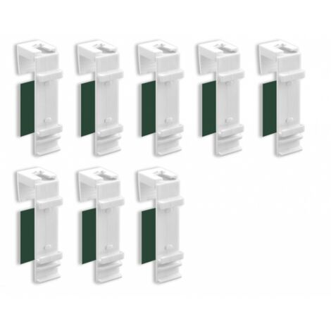8 Pièces Support de Serrage Long pour Store Double Fixation Stores Enrouleur sans perçage à Fixer et à Coller Support de Serrage Longs Accessoire