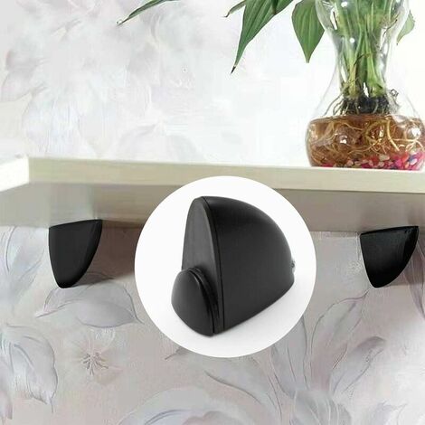 8 Pièces Supports D'étagère en Verre Réglables, Pince à Verre Support Miroir, Garde Corps Verre Utilisé pour le Support D'étagère de Salle de Bain de 2-17 mm D'épaisseur (Noir)