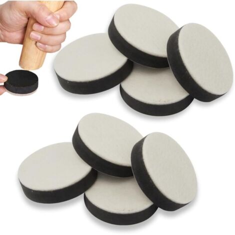8 Pièces Tampon Chaise Feutre, Patins pour Meubles-Rond Patin Antiderapant pour Hauteur Accrue Silencieux et Résistance à l'usure Tampon Feutre Meuble Autocollant