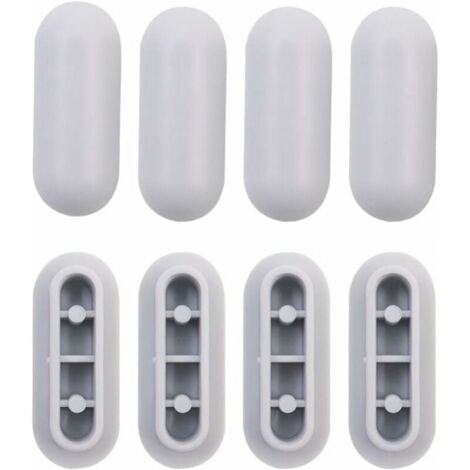 8 Pièces Tampon Universel pour Siège de Toilette Universel Chocs Kit de Tampon Abattant WC Plastique Toilette Pare-chocs Remplacement