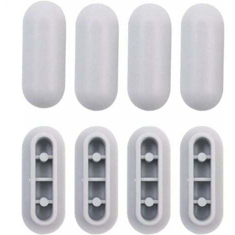 8 Pièces Tampon Universel pour Siège de Toilette Universel Chocs Kit de Tampon Abattant WC Plastique Toilette Pare-chocs Remplacement