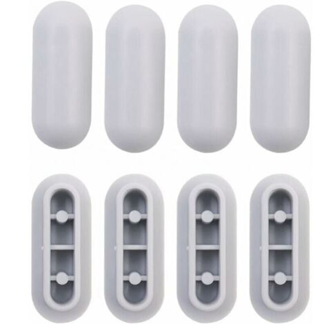 8 Pièces Tampon Universel pour Siège de Toilette Universel Chocs Kit de Tampon Abattant WC Plastique Toilette Pare-chocs Remplacement