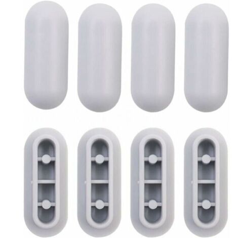8 Pièces Tampon Universel pour Siège de Toilette Universel Chocs Kit de Tampon Abattant WC Plastique Toilette Pare-chocs Remplacement